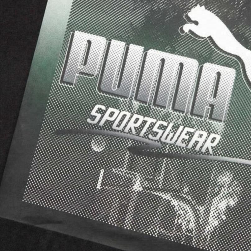 New PUMA Basic GRAPHICS T Shirt Men's Black 01 690666-01
