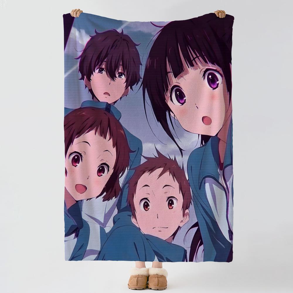 Anime H-Hyouka-A Throw Thick Comfort Flannel Quilt, Multi-scene Use Indoor Outdoor Daily Nap