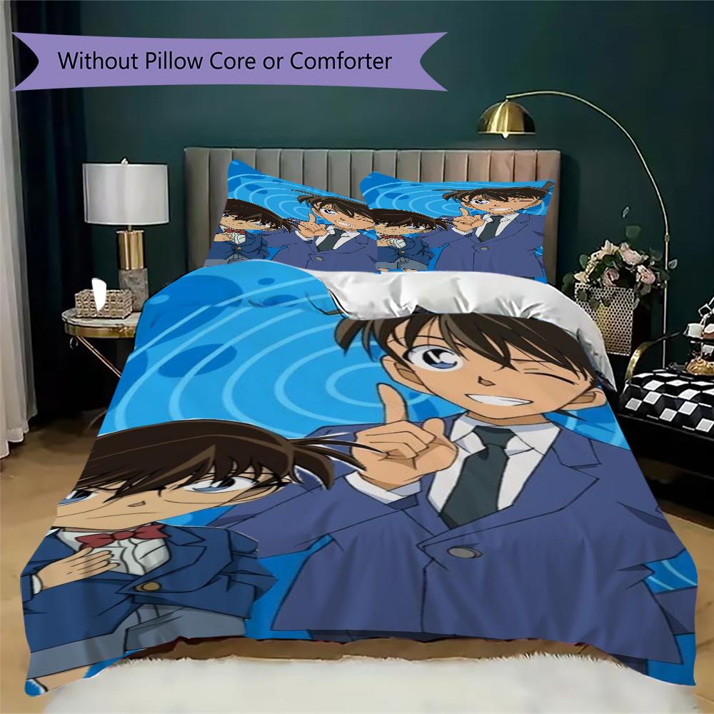 Young Detective Conan Glasses Bedding Without Core 1 Duvet Cover 2 Pillowcase Without Core Christmas Birthday Gift