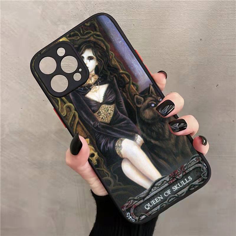 Gotická upírska tarotová obálka na telefón matná priehľadná Pre iphone 7 8 11 12 13 plus mini x xs xr pro max kryt