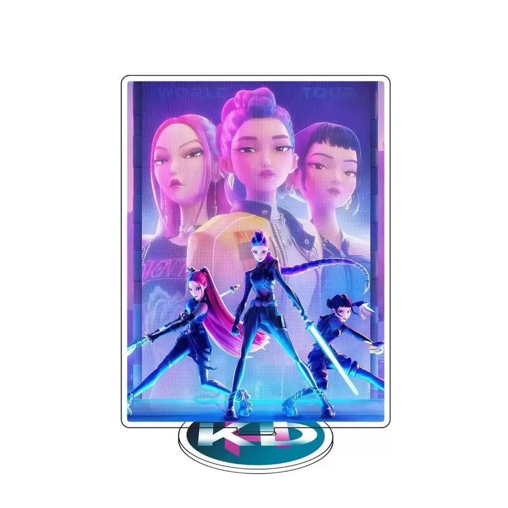 Anime KPop Demon Hunters Acrylic Stand Desktop Decor Cartoon Anime Figure Rumi Mira Zoey Sussy Dolls Fans Gift
