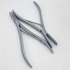 1 PC 7 Inch Flat Teeth Silver Stainless Steel Clamp Hair Extension Plier with Smooth Grooves Keratin Hair Extensions Tools