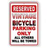 RetroPark Weatherproof Sign Vintage Bicycle Parking Only No Fade Guarantee Tin Sign