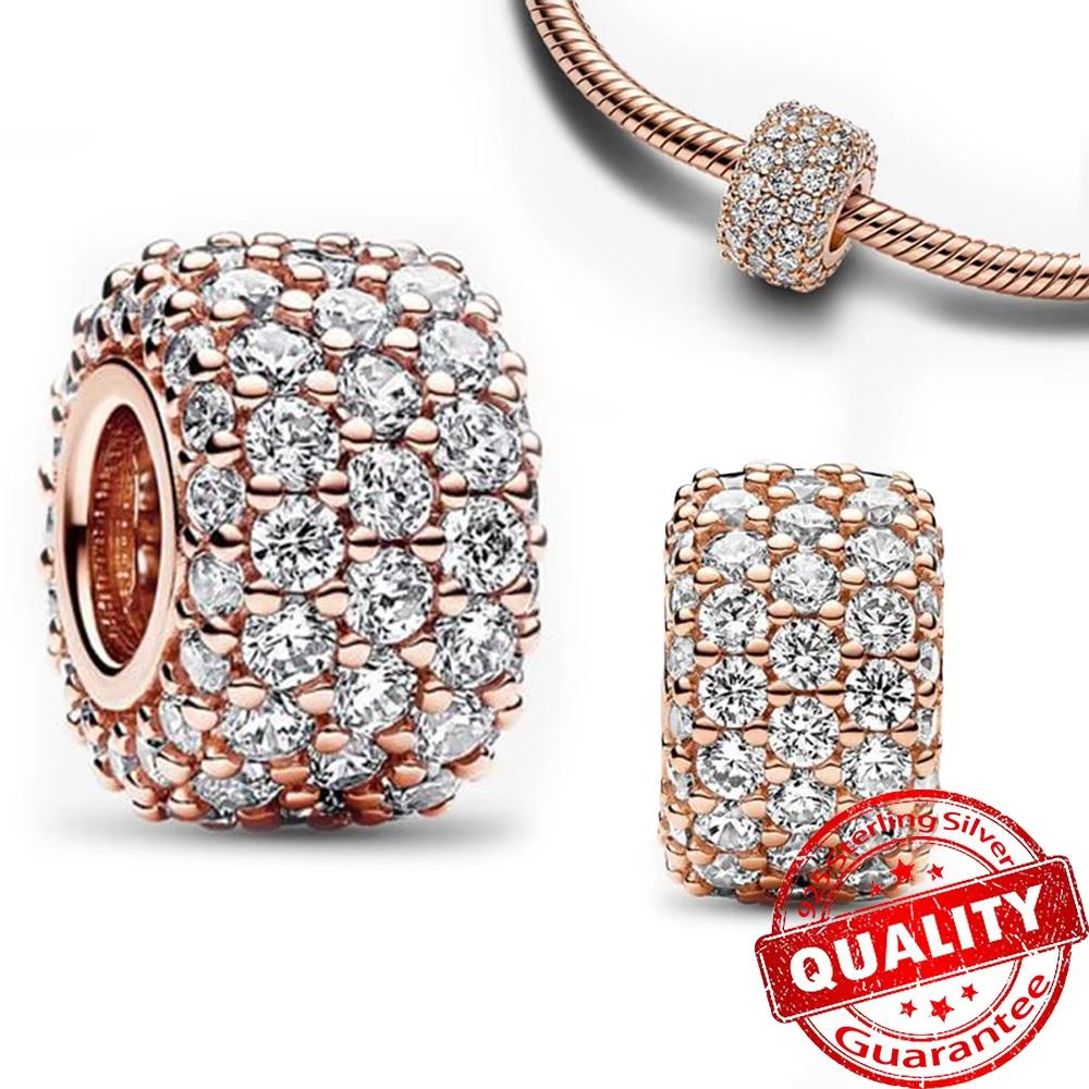 Original Copper Colorful Charms Snowflake Heart Lock Key Earrings Beads For Necklace Diy Bracelet Present Jewellery