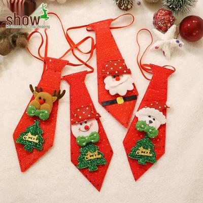 Festive Sequin Christmas Tie & Bow Tie Set for Kids & Adults – Perfect for Performances & Gifts