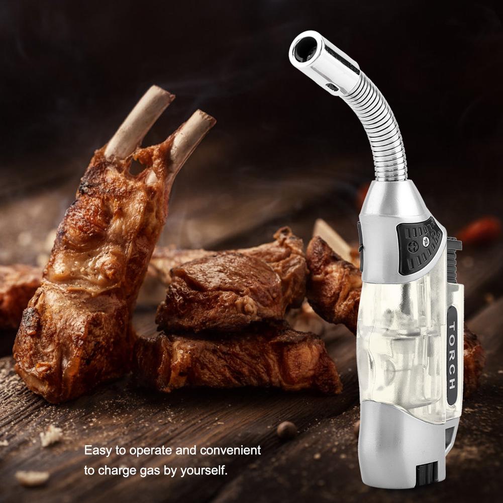 Electric Windproof Gas Lighter BBQ Stove Cooker Igniter (Transparent)