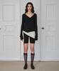 Simeteuligpeosenteu Wrap Knit Top / Black