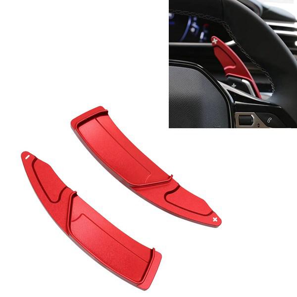 Red Metal Steering Wheel Shift Paddle Extender for Peugeot (1 Pair)