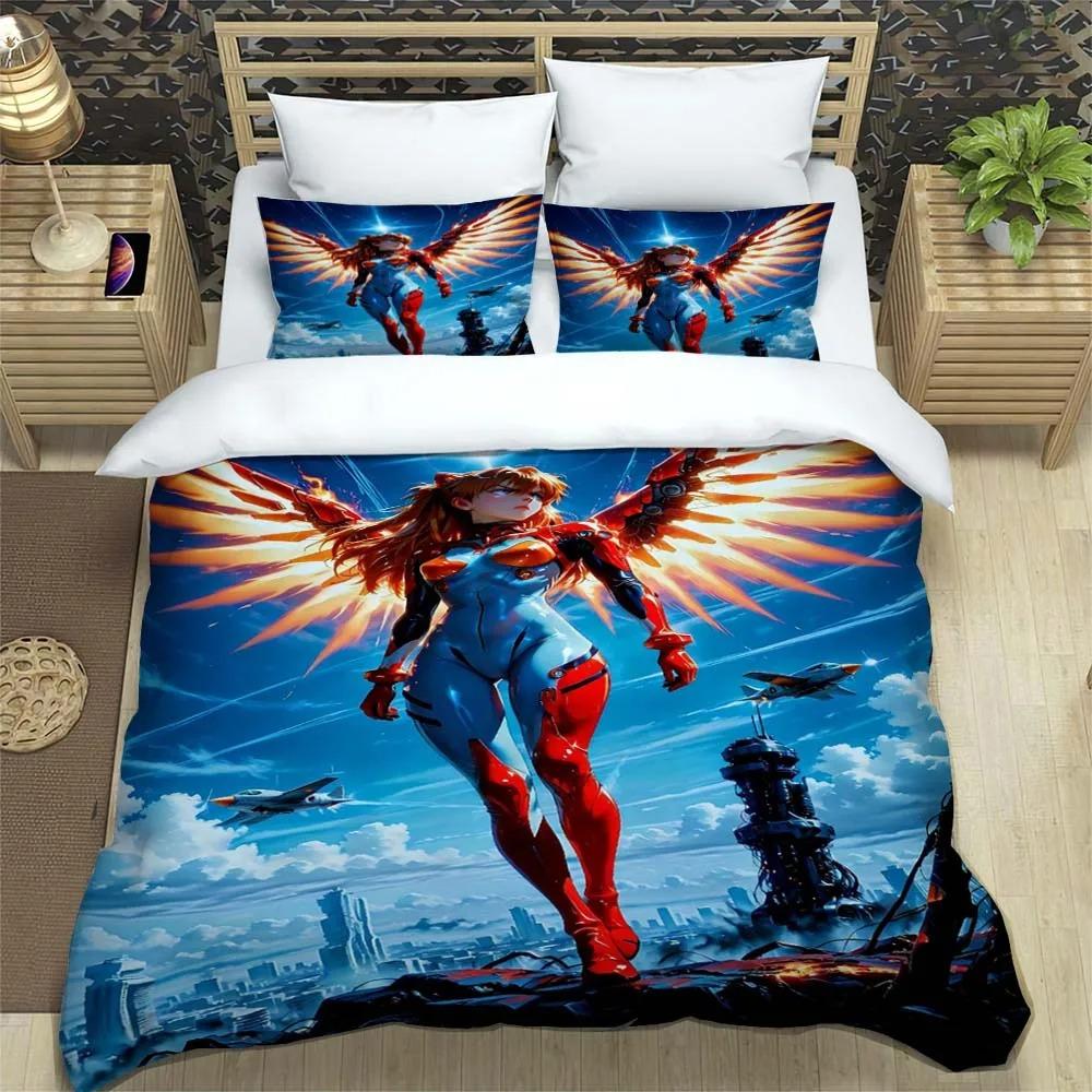New NEON GENESIS EVANGELION Anime Quilt Covers Bedding Dormitory Sheets 2/3-piece Bedding Set