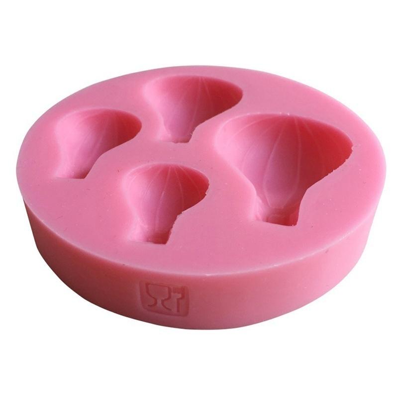 Varmluftsballong Cupcake Toppdekorasjonsform 3d Kakedekoreringsform Fondant Silikonverktøy for Baking