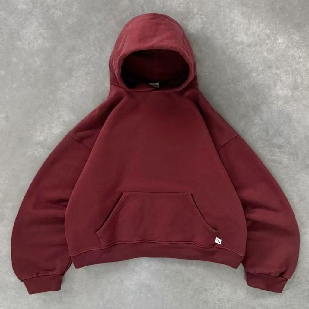 ZYLLO European and American Fashion Loose Hooded Solid Color Street Sports Top