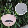 Plastic Hanging Basket with Drainage Holes and Rustproof Triple Chain for Indoor Outdoor Plants White Blue Pink Green Purple