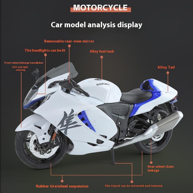 1:9 Suzuki Hayabusa GSX-1300R Legierung Motorrad Druckgussmodell Simulation Sammlung Schmuckstück Trendige Dekoration Geschenk Für Kinder