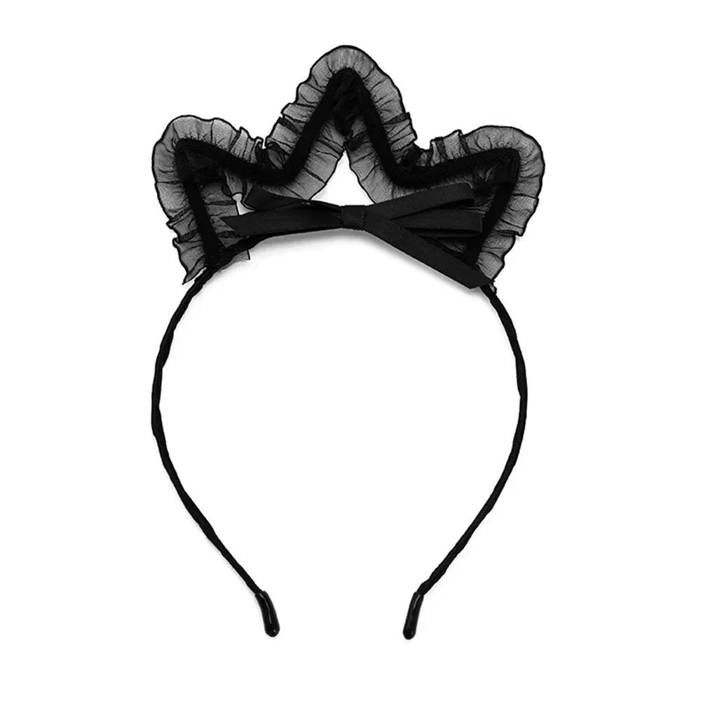 Sexy Black Cat Ears Head Bezel for Women Girls Cosplay Headwear Headband Girl Birthday Party Hair Accessories