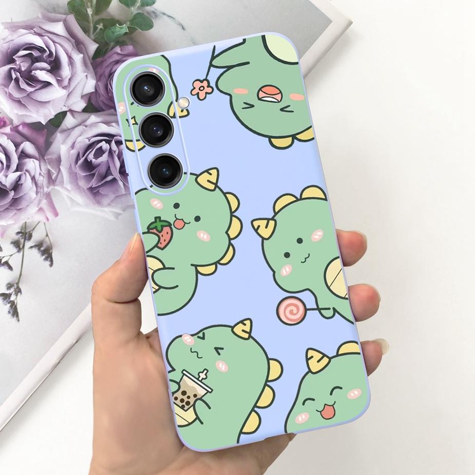 For Samsung Galaxy S23 FE Case S23+ Cute Dinosaur Cartoon Cover Soft TPU Phone Case For Samsung S23 Plus S 23 Ultra S23FE Bumper