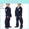 Costum Polițist pentru Copii Băieți cu Uniformă de Ofițer de Poliție cu Mânecă Lungă și Accesorii