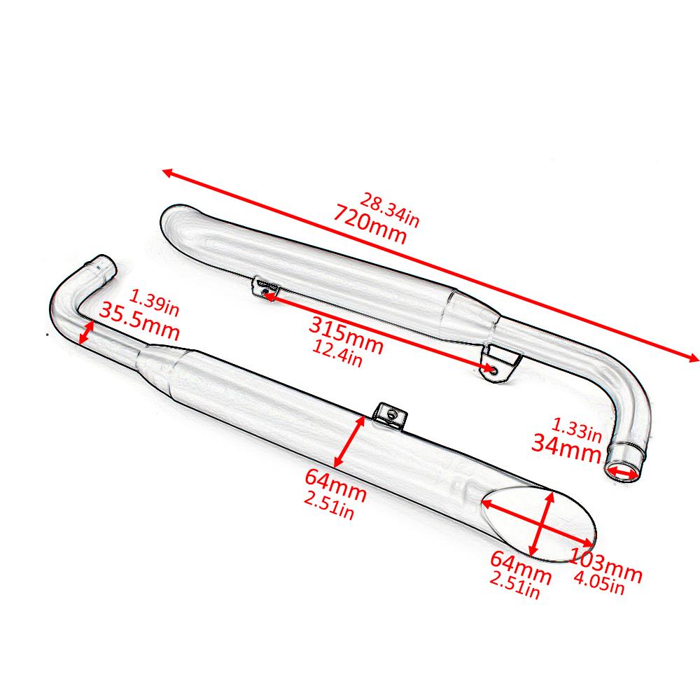 Motorcycle Part Black Exhaust Muffler 304 Stainless Steel Exhaust System For Triumph Bonneville Bobber T100 T1200 Speed Master