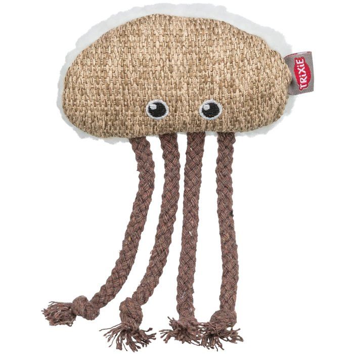 Jouet en peluche pour chat - TRIXIE - Méduse - 14 cm - Herbe à chat - Silencieux - Doux - Stimule le jeu