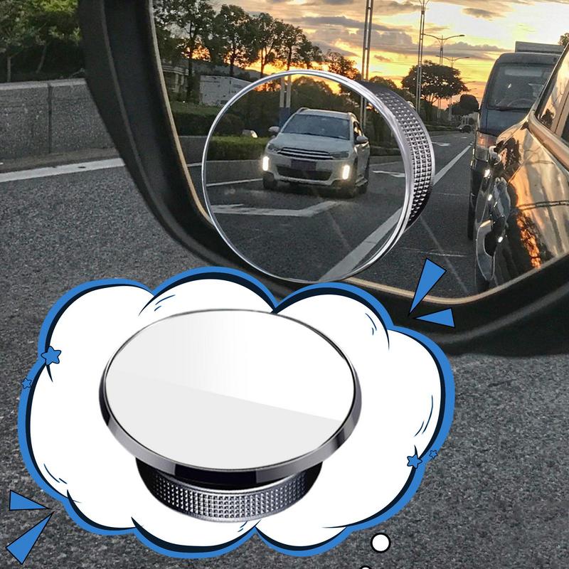 Fischaugen-Spiegel für Auto 2 Stück Weitwinkel-Rückspiegel 360 Grad verstellbar Saugfuß Zusätzliche Außen-Automobil