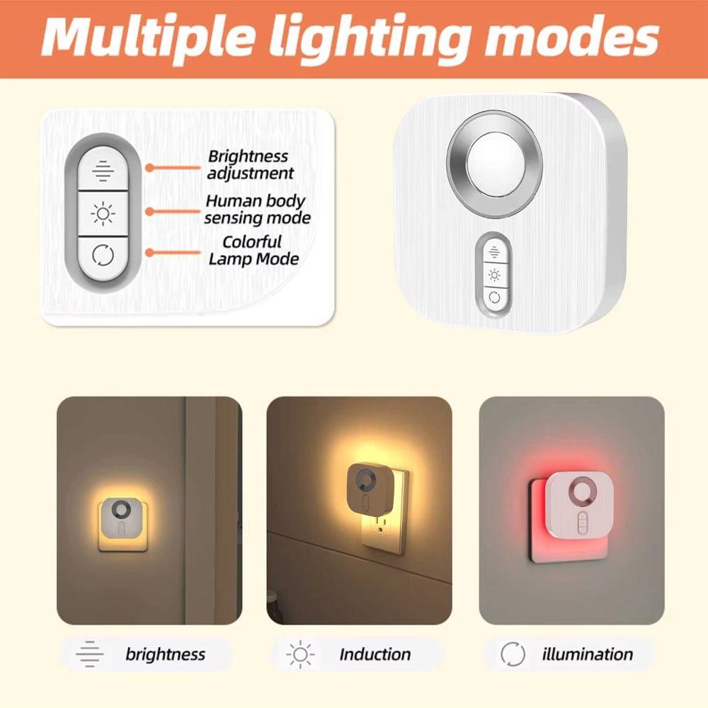 Ultra-Quiet Wireless Night Lamp Human Motion Sensor LED Night Light Smart Night Light  Corridor