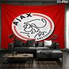 AFC Ajax Gepersonaliseerd Naam Wandkleed Esthetisch Wandkleed Bedrukt Stof Plaid Decoratieve Wandkleden voor Slaapkamer Woonkamer Huisdecoratie