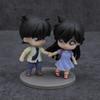 Detective Conan Shinichi Kudo Ran Mori Chibi Figures Century Hand-Holding Scene Desktop Ornament Pc Case Decor For Anime Fans