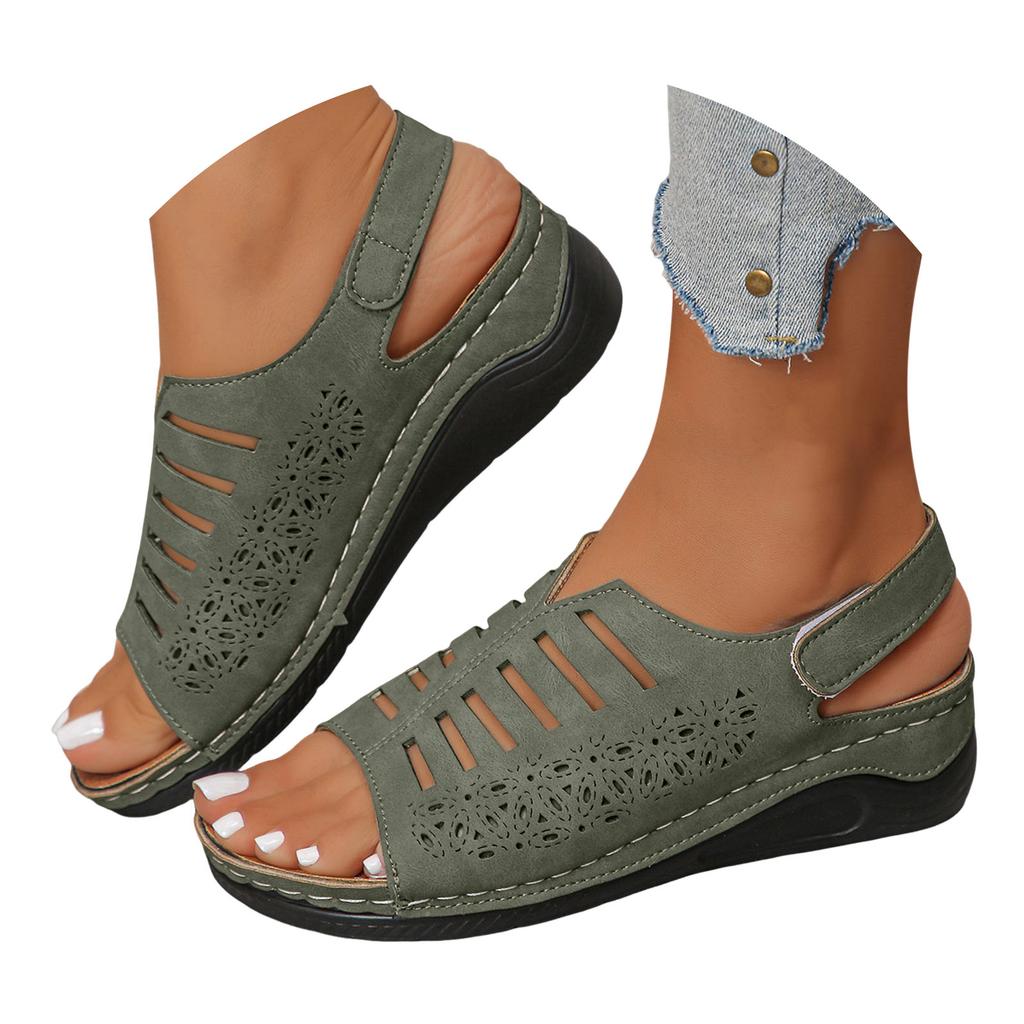 Platform Wedge Sandals Lightweight Summer Strap Casual Vacation Sandals Born Womens Sandals 7 Clog Sandals For Women Size 11
