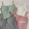 Xin Bang Bang White Lace Trim Padded Camisole: Women's Summer Vest with Beautiful Back Design