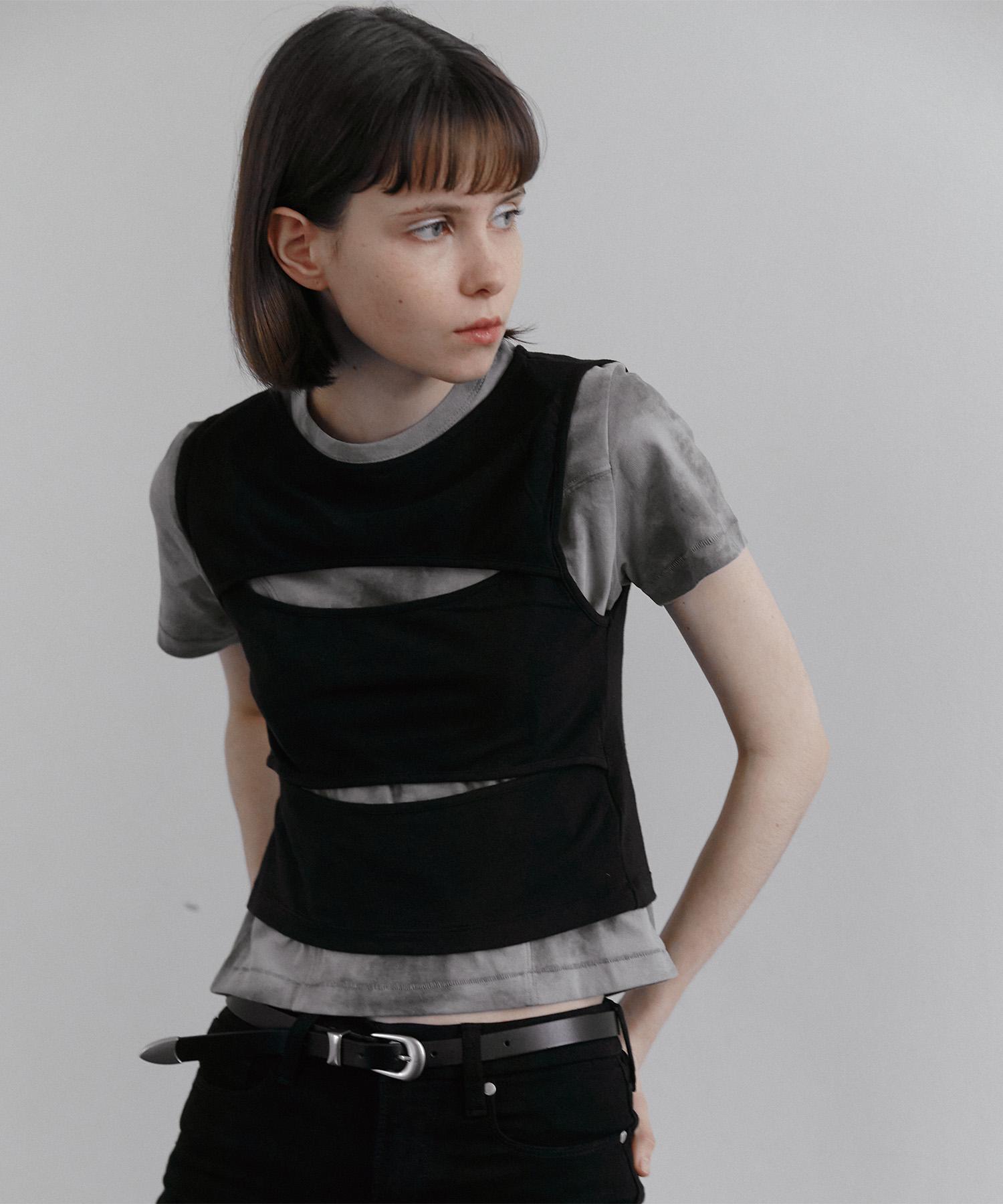 Mario Two-Hole Sleeveless Top (Black) Black