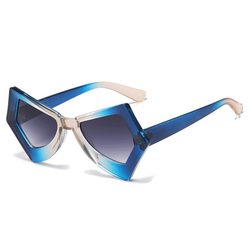 European and American personalized butterfly frame trendy street shooting trendy versatile sunglasses UV protection square face thin sunglasses