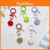 Colorful Ball Keychain With Diy Letter Beads For Bag And Phone Accessories