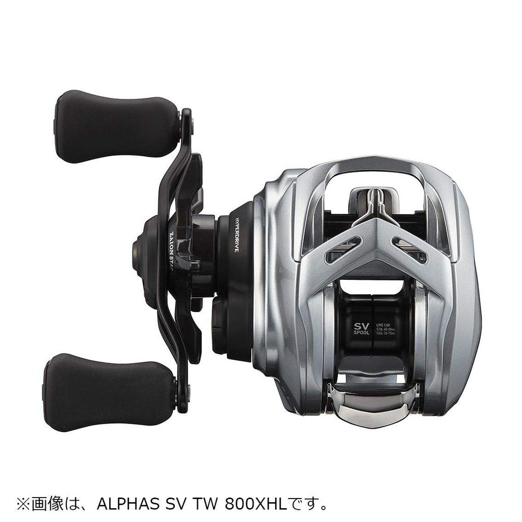 Daiwa Alphas SV TW 800HL Baitcasting Reel Gray Left-Handed [2021 Model] Black,