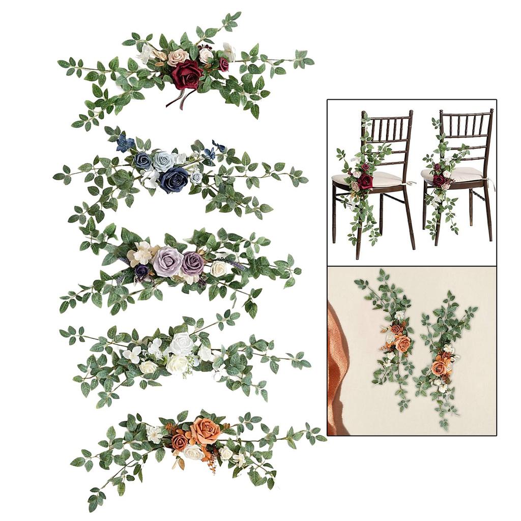 PEW Flowers for Chair Photography Props Decorative Wedding Aisle Decorations for Events Concerts Backdrop Ceremony Engagement