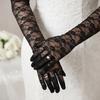 Elegant Bridal Gloves Transparent Lace Gloves Luxury Wedding Mittens  Wedding Bride