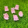 6Pcs DIY Garden Decors Cute Luminous Piggy Miniature Figurines Pig Cake Toppers