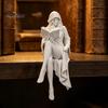 3D Printed Home Accents Ghost Girl Reading Statue, Elegant Faceless Figurine, Minimalist White Desk Cute Figurine Decor for Shelf Edge, Gothic