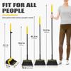 JEHONN Long Handle Dustpan and Brush Set, 138cm Tall, with Rotating Broom, Upright Folding Dustpan, and Comb Teeth for Home Kitchen, Lobby, and Indoor