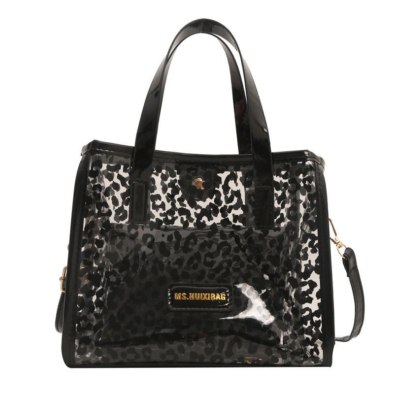 Stylish Large Capacity Transparent Jelly Shoulder Bag For Mothers 2024 Spring New Street Fashion Tote Bag