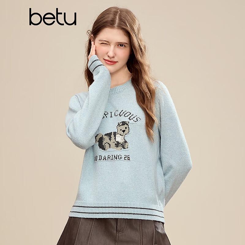 Betu Women's 2025 Winter Cute Pet Slimming Sweater