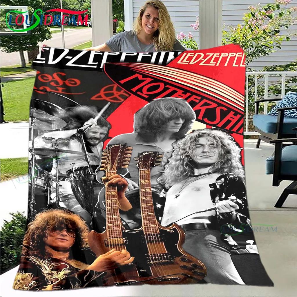 Pop Singer L-Led-Zeppelin Blanket,Flannel Throw Blanket for Home Bedroom Bed Sofa Picnic Office Hiking Leisure Nap Birthday Gift