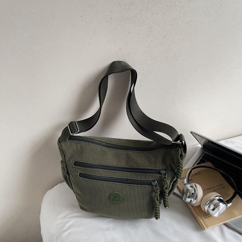 Nylon Crossbody Bag Casual Dumpling Bag Women's 2025 Summer New Lightweight and Simple Shoulder Canvas Bag Armpit Shoulder Bag