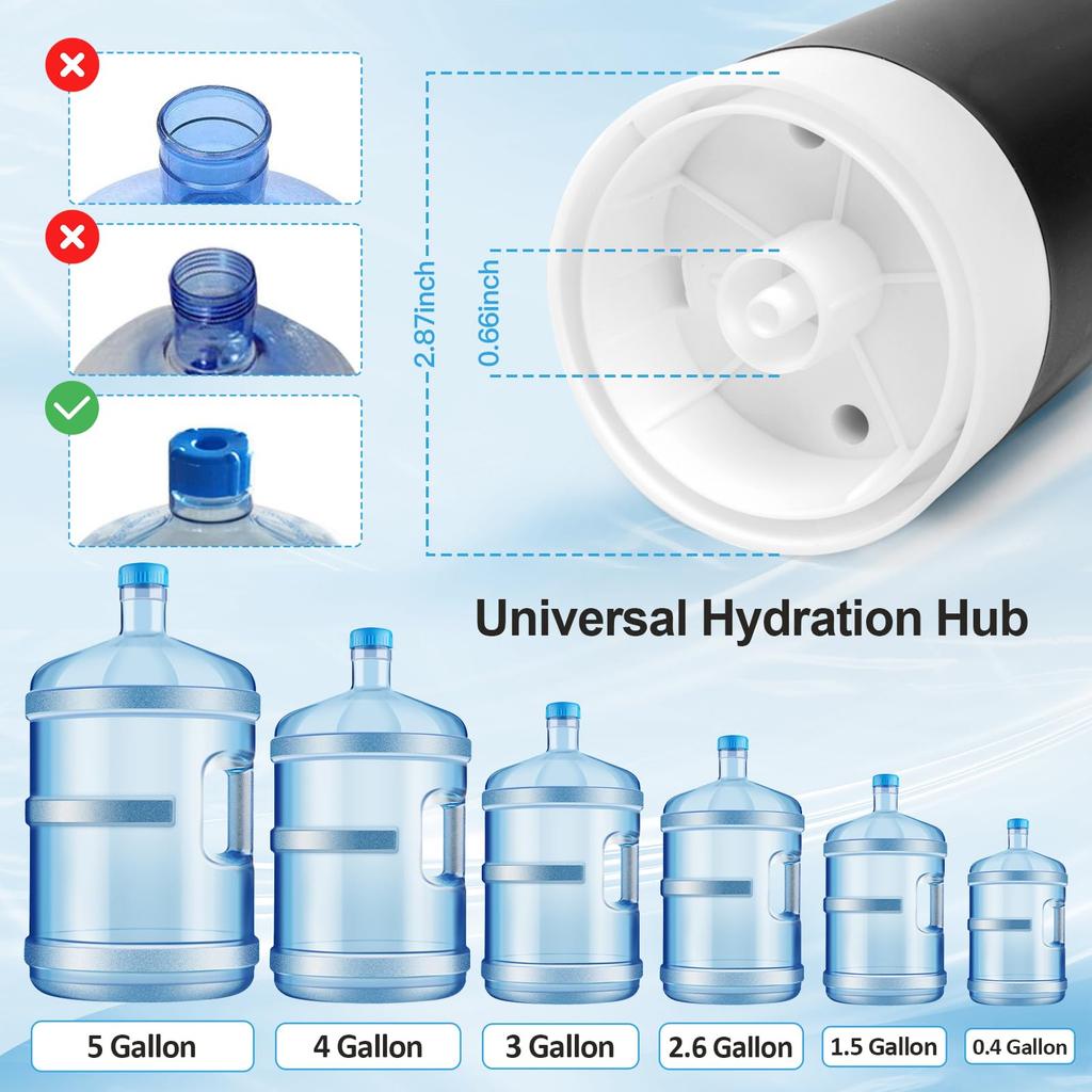 Electric Wireless Pumping Water Bottled Automatic Dispenser Bottle USB Rechargeable