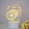 Customize Acrylic 3D Illusion LED Warm White Night Light for Living Room Kids Bedroom Decorative Lamp with USB Power