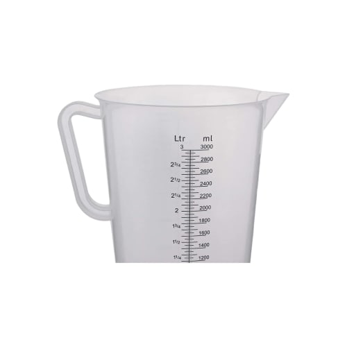 M.T. Trimatsu SUNNEX MTI Polypro Measuring Cup, 3.0L, Made of Polypropylene, Unbreakable, Heat-Resistant Up To 120C, Can Measure Hot Water