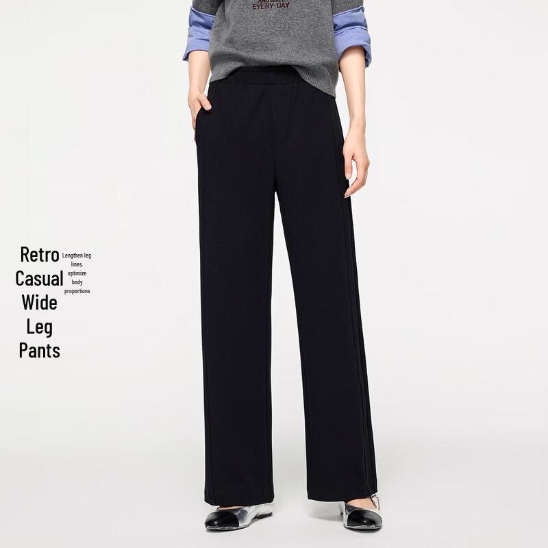 

FivePlus Women s Retro Wide-Leg Casual Pants S