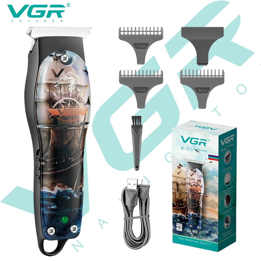 VGR V-953 Mini Beard Trimmer Hair Trimmer Professional Hair Trimmer Charging Wireless Personality Graffiti Trimmer Electric Household Hair Clipper