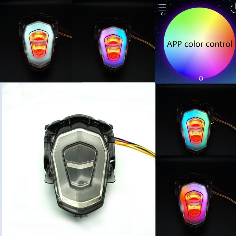 APP Adjustable LED Tail Brake Light Assembly for Y16ZR Motorcycle High Visibility Safety Feature Modified Accessories