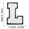 White 7Cm English Letter Embroidery Cloth Sticker Computer Embroidery Label Clothing Accessories Decorative Embroidery Sticker Ironing Stamp