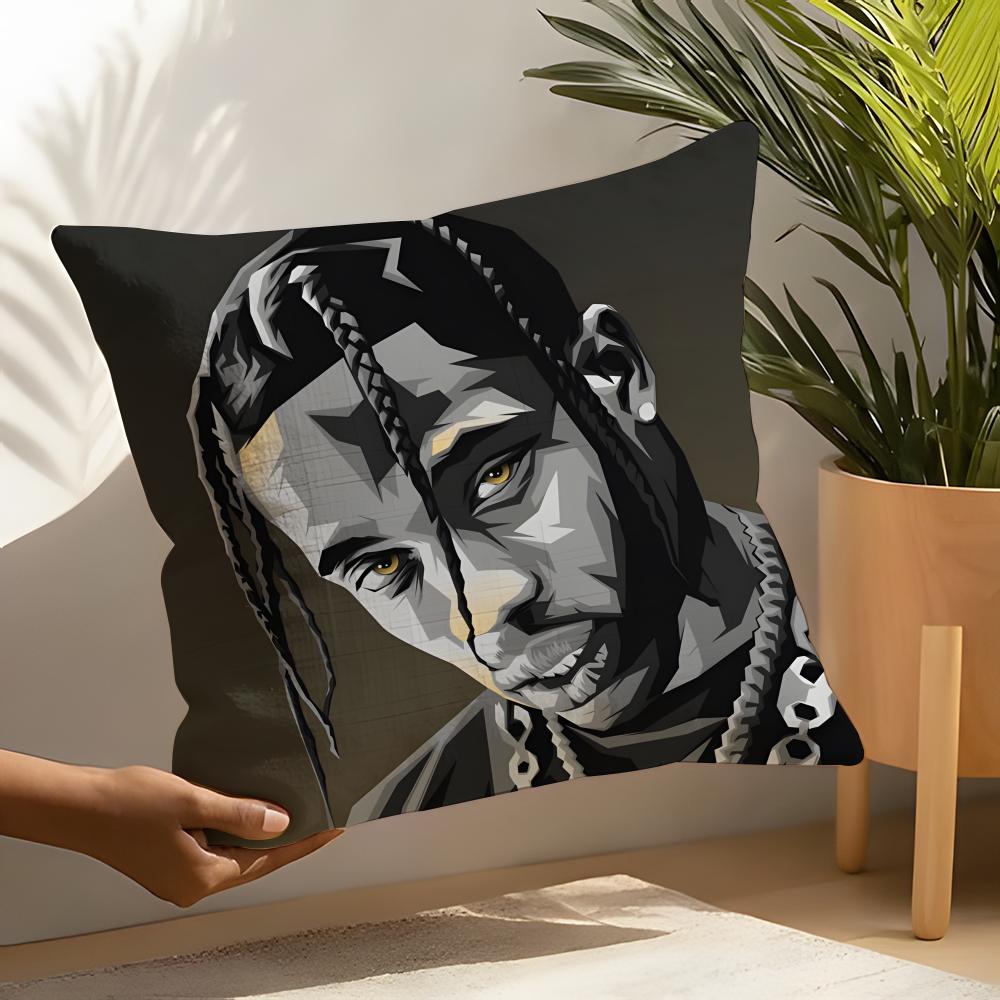 Legendary Rapper T-Travis Scott Pillow Case Linen Cushion Covers For Decorative Sofa Home Pillows Case Car Chair Pillows Cases