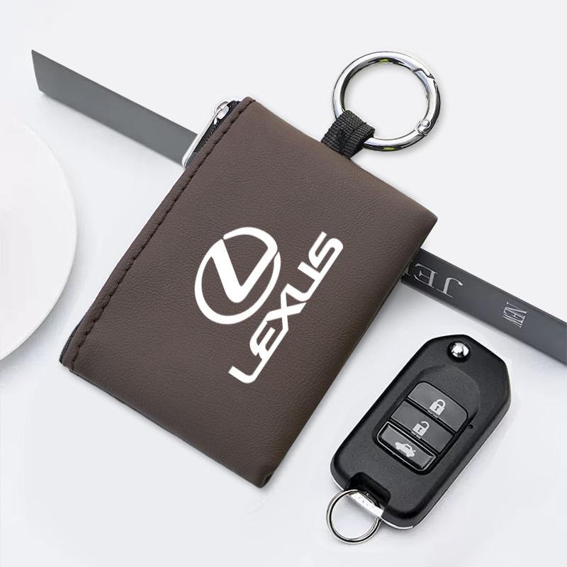 LSFJC1 Car Key Bag Pendant Keychain Leather Mini Card Cover Coin Purse For Lexus RX330 IS250 Ct200h ES300h RX350 IS300h RX400h Fsport